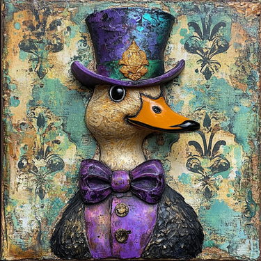 Mardi Gras Sign, Duck Sign, DCO-13064, Sign For Wreath, 10x10